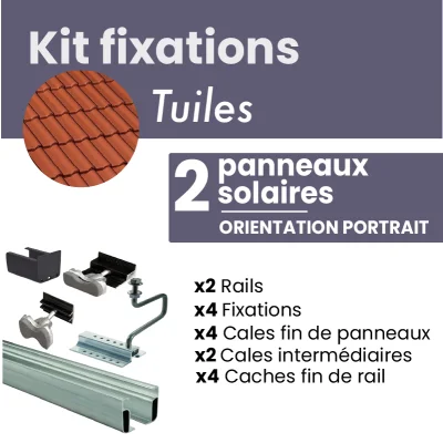 Kit de fixation NOIR pour 2...