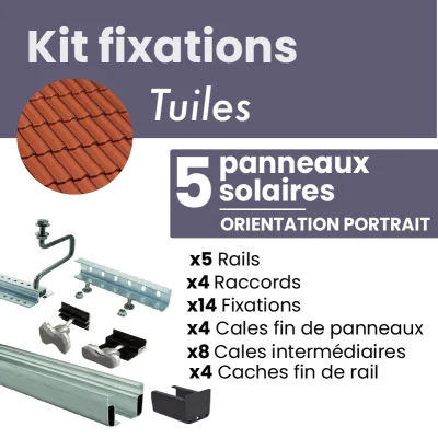 Kit de fixation NOIR pour 5...