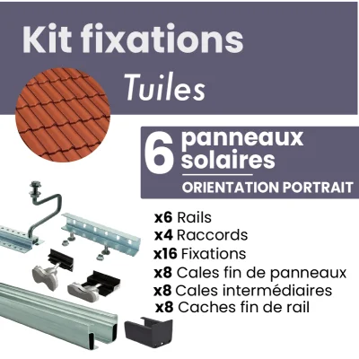 Kit de fixation NOIR pour 6...