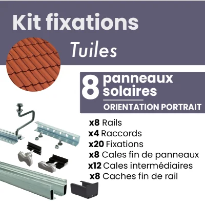 Kit de fixation NOIR pour 8...