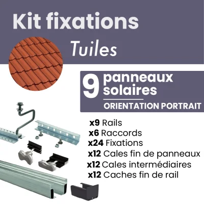 Kit de fixation NOIR pour 9...