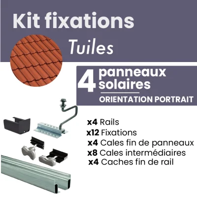 Kit de fixation NOIR pour 4...
