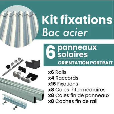 Kit de fixation NOIR pour 6...