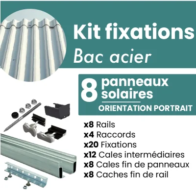 Kit de fixation NOIR pour 8...