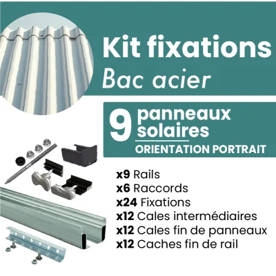 Kit de fixation NOIR pour 9...