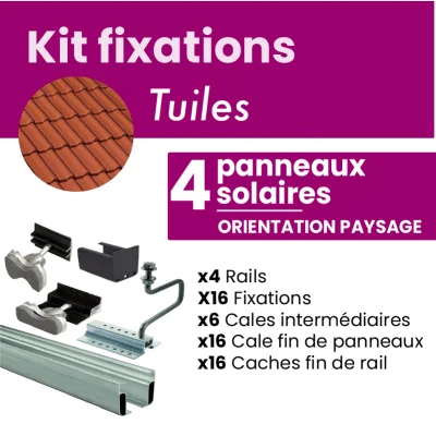 Kit de fixation NOIR pour 4...