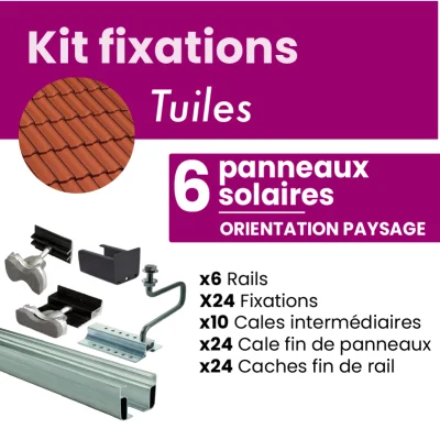 Kit de fixation NOIR pour 6...