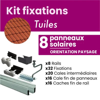 Kit de fixation NOIR pour 8...