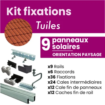 Kit de fixation NOIR pour 9...